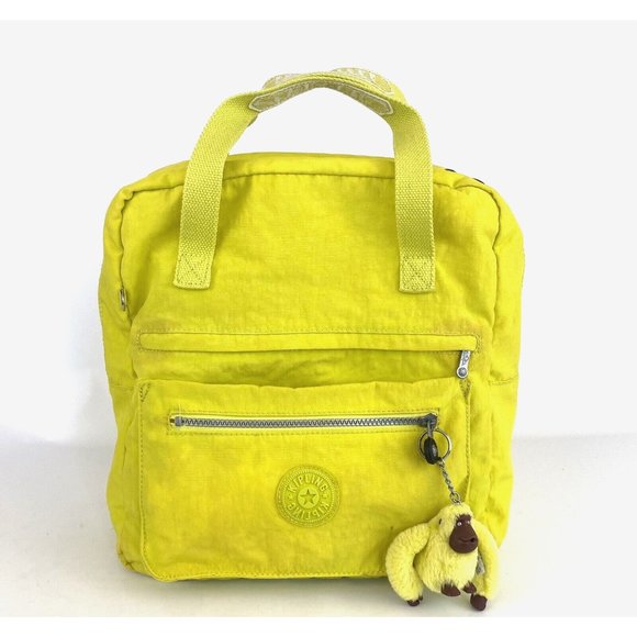 Kipling Handbags - KIPLING Backpack Bag Challenger 2WY Lima Yellow with Gorilla